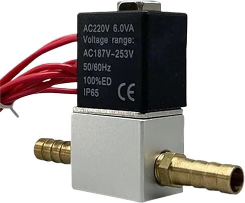 DC12V 24V AC110V 220V مغلق عادة 1/4 بوصة صامت خالي من الزيت ثنائي الاتجاه هوائي الملف اللولبي صمام 1 قطعة (10 مللي متر ، NPT_AC220V) in Kuwait