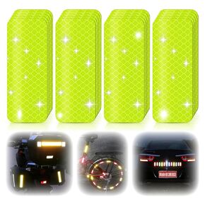 60Pcs Reflective Stickers Made of DG3, 3.15" x 1.18" Safety Reflective Tape for Car Bike Mailbox Helmet, Reflective Tape Outdoor Waterproof - Enhanced Night Safety & Wide Coverage in Kuwait