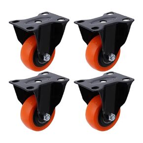 2 Inch Swivel Castor Wheels Heavy Duty Industrial Casters 300KG Orange Trolley Furniture Caster 4Pcs(Type 6) in Kuwait