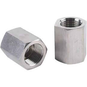 1PC 3/4" BSPP -3/4" NPT Female-Female Thread Stainless Steel Socket High Pressure Pipe Fitting IHNIEAEW in Kuwait