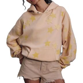Hoodies for Teen Girls Long Sleeve Flower Hibiscus Graphic Print Pullover Sweatshirt Cute Floral Oversized Hoodie in Saudi Arabia