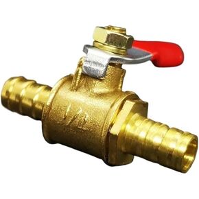 6/8/10/12/14mm Hose OD Brass Ball Valve Pipe Fitting Connector with Red Handle(10mm) Plumbing Fittings in Kuwait