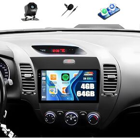 Camecho 2+64g لشاشة Kia Forte Cerato K3 2013-2018 Android 13 Car Stereo مع شاشة Apple Carplay Android 9 "لمس in Kuwait