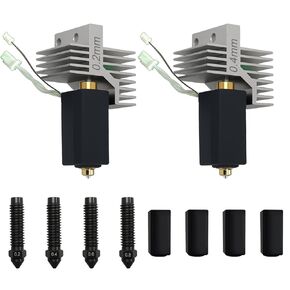 1 حزمة 0.4 مم Centauri Carbon Hotend مع فوهات فولاذية صلبة 0.2 مم/0.4 مم/0.6 مم/0.8 مم، رأس طباعة طارد طابعة ثلاثية الأبعاد لـ Elegoo CC/CC2، تتضمن غطاءين من السيليكون in Kuwait