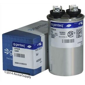 Packard PRCF5 - 5 uF MFD x 440 VAC Genteq Replacement Capacitor Round # C405R / 97F5035 in Kuwait