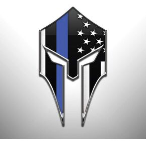 Magnet Thin Blue Line Flag Spartan Helmet Vinyl Sticker Firefighters Police Military Vinyl Decal Sticker Car Waterproof Car Decal Magnetic Bumper Sticker 5" in Kuwait