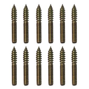 12PCS Hanger Bolts, Length 1.18"(30mm) Double Headed Self-Tapping Wood Screws, Furniture Joint Connector for Table Legs Cabinet in Kuwait