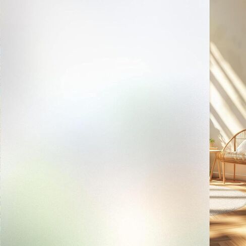 Frosted Glass Window Privacy Film Decorative,Bathroom Window Privacy Film for Glass Windows Cover,Static Cling,Removable,Reusable,Anti-UV,Anti-Glare,Heat Blocking,11.8by 39.4 inch in Saudi Arabia