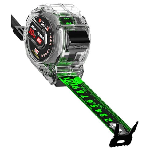 Neon Green 33-Foot (10m) Tape Measure, 1-Piece 1-Inch Wide Blade with High-Visibility Markings and Auto-Lock in Kuwait
