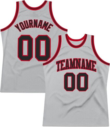 Custom Basketball Jersey for Men Women Youth, Personalized Stitched Printed Name Number Logo, Gray and Black Basketball Shirt in Kuwait