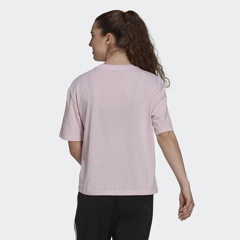 adidas Womens Soft Floral Short Sleeve Graphic T-Shirt, Clear Pink in Kuwait