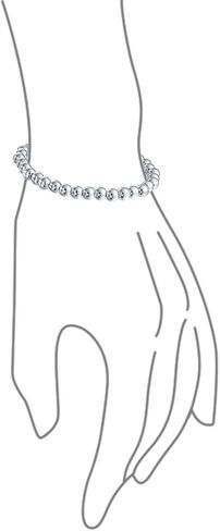 Bling Jewelry Simple Plain Round Stackable .925 Sterling Silver Bead Ball Strand Stretch Bracelet For Women 6 8 10 MM 7.5 8 8.5 9 Inch in Saudi Arabia