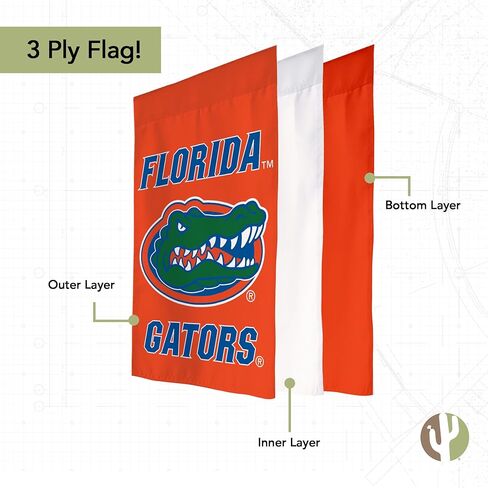 Desert Cactus University of Florida UF Garden Flag – 19 x 12 inch Florida Gators Banner, For Outdoor Display and Events (Design G) in Kuwait