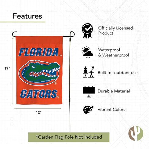 Desert Cactus University of Florida UF Garden Flag – 19 x 12 inch Florida Gators Banner, For Outdoor Display and Events (Design G) in Kuwait