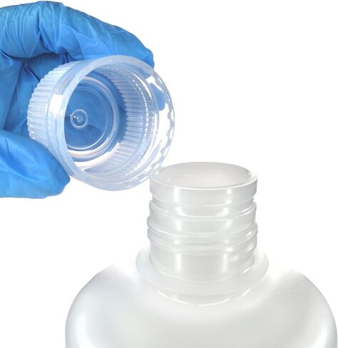 EISCO - Pack of 12, 1L Narrow Mouth HDPE Translucent Reagent Bottles with Polypropylene Caps, Non-Sterile, Leak-Proof, Chemical Resistant, -100 to 120°C, Laboratory Storage and Transport in Kuwait