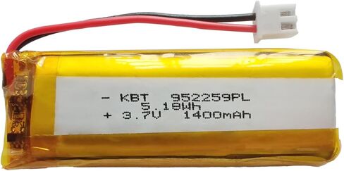 بطارية ليثيوم بوليمر KBT 3.7 فولت 450 مللي أمبير في الساعة: 403040 استبدال بطاريات ليثيوم أيون قابلة لإعادة الشحن مع موصل JST 2.0 لمسجل فيديو لوحة قيادة السيارة، والكاميرا الرقمية، ولعبة كهربائية، ومصابيح أمامية، ونظام تحديد المواقع - عبوتان in Kuwait