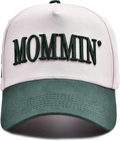 Mommin Trucker Hat for Women, Embroidered Adjustable Canvas Vintage Mom Mama Baseball Cap Hat for Casual Wear in Saudi Arabia