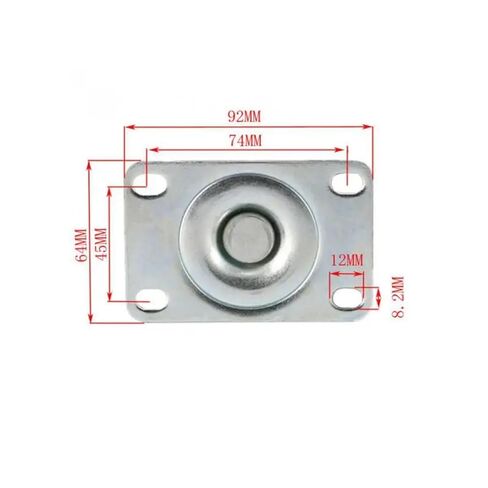 3-Inch Universal Wheel Casters with Brake Orange Double Bearing Mechanical Caster 1Pcs in Kuwait