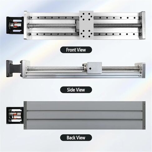 1*Double Linear Motion Rail Slide Stage 100-1000mm Effective with Ball Screw+ 1* Coupling +1Pcs Bracket(SFU1620 for 60 servo,Effective 150mm) in Saudi Arabia