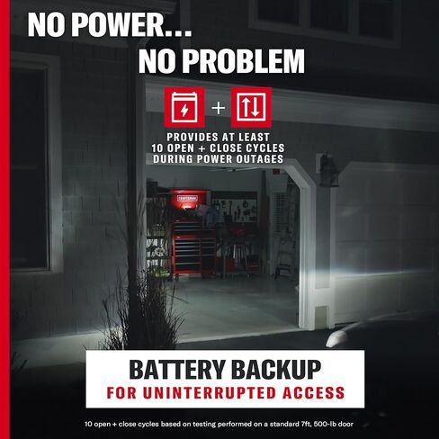 Craftsman 1/2 HP Smart Garage Door Opener - MyQ Smartphone Drive - سلسلة مفاتيح اللاسلكي المضمنة ، Model CMXEOCG472 ، الأحمر in Kuwait