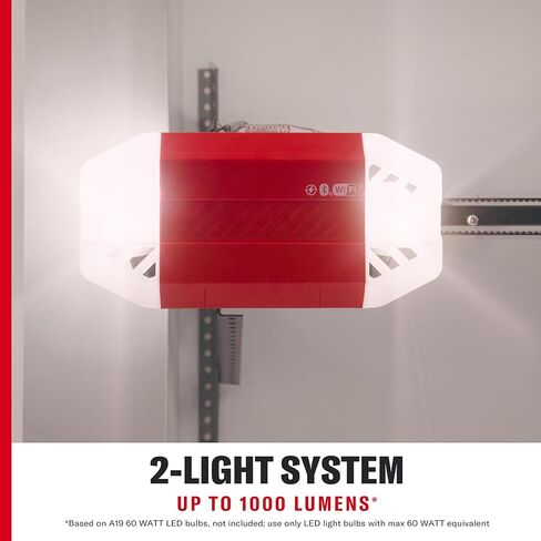 Craftsman 1/2 HP Smart Garage Door Opener - MyQ Smartphone Drive - سلسلة مفاتيح اللاسلكي المضمنة ، Model CMXEOCG472 ، الأحمر in Kuwait