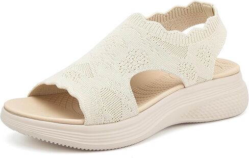 Womens Orthopedic Sandals Ladies Arch Support Walking Sandals with Comfortable Plantar Fasciitis Open Toe Slip On Sport Athletic Sandals in Saudi Arabia