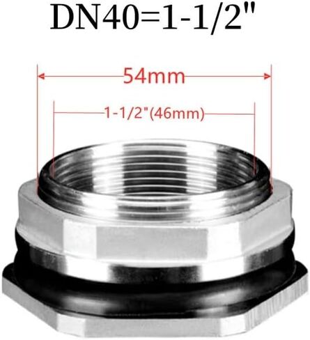 1-1/2"BSP Female Thread SUS304 Pipe Single Loose Key Swivel Fitting Nut Water Tank Jointer Connector IHNIEAEW in Kuwait