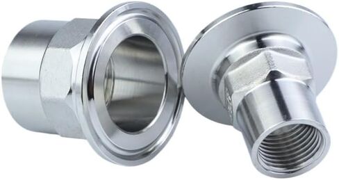 1pcs 1-1/2" DN40 S304 Stainless Steel Female Thread Hex Ferrule 64 Pipe Fitting Tri Clamp Type IHNIEAEW in Kuwait