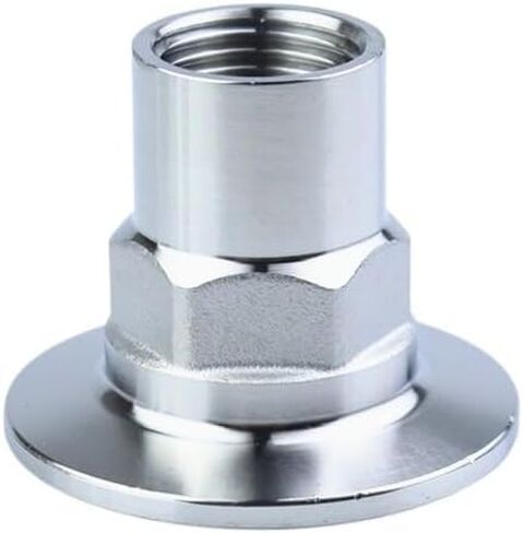 1pcs 1-1/2" DN40 S304 Stainless Steel Female Thread Hex Ferrule 64 Pipe Fitting Tri Clamp Type IHNIEAEW in Kuwait