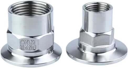 1pcs 1-1/2" DN40 S304 Stainless Steel Female Thread Hex Ferrule 64 Pipe Fitting Tri Clamp Type IHNIEAEW in Kuwait