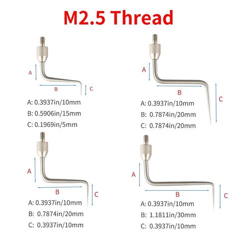 Needle Point Contact Points for Dial Digital Indicators Depth Gauge M2.5 Thread (A Set) in Kuwait