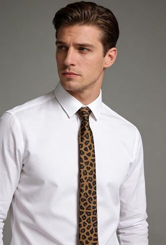 Women Men Western Leopard print Tie Cowboy Stlyle Necktie Adjustable Rope in Saudi Arabia