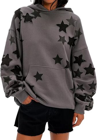 Hoodies for Teen Girls Long Sleeve Flower Hibiscus Graphic Print Pullover Sweatshirt Cute Floral Oversized Hoodie in Saudi Arabia