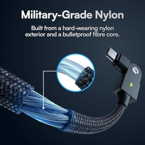 Raycon Magic Spin Cable - USB C to USB C Cable 100W Fast Charging, Type C Charger Fast Charging Cord for iPhone 17/16/15, Samsung, Android, Tangle-Free, Braided Nylon USBC to USBC Cable (Blue, 10ft) in Saudi Arabia