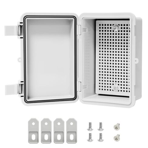 Junction Box, ABS Plastic, IP65 Waterproof Dustproof Universal Electrical Enclosure, Hinged Shell Outdoor and Indoor Usage Project Box, 5.9"x 3.9"x 2.8"(150x100x70mm), Grey in Kuwait