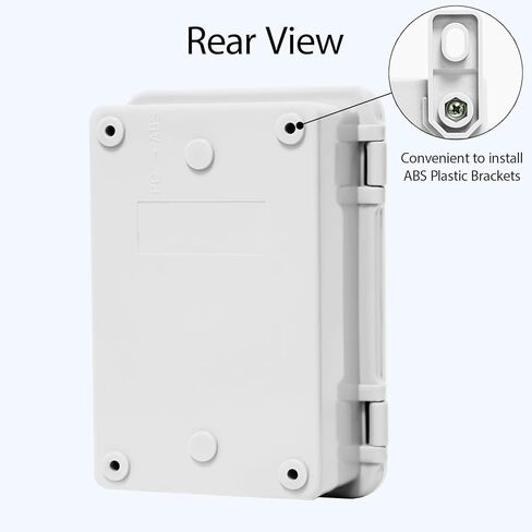 Junction Box, ABS Plastic, IP65 Waterproof Dustproof Universal Electrical Enclosure, Hinged Shell Outdoor and Indoor Usage Project Box, 5.9"x 3.9"x 2.8"(150x100x70mm), Grey in Kuwait