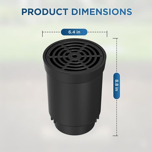 6 Inch Round Surface Drain Inlet with Grate for Underground Dry Well Cover, Dry Well Not Included in Kuwait