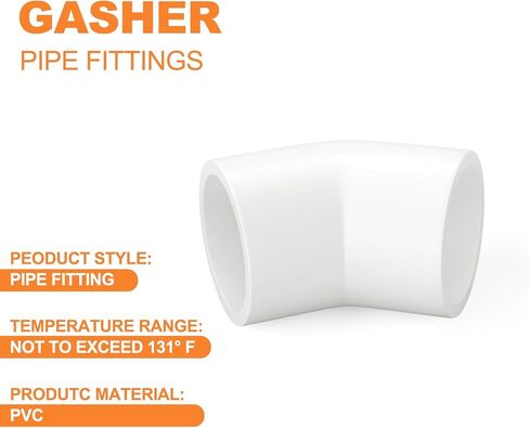 GASHER 25 قطعة من تركيب الأنابيب البلاستيكية 3/4 بوصة PVC 45 درجة الكوع، تجهيزات مقبس الأنابيب من فئة الأثاث، للمنزل أو الصناعة in Kuwait