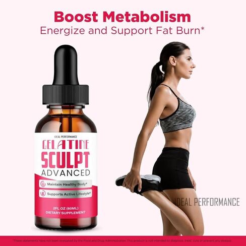 Gelatine Sculpt Drops, Official Gelatine Sculpt Supplement Dropper, All Natural Keto Liquid Droppers, Advanced Formula Sustain Active Lifestyle & Fitness Goals, GelatineSculpt Reviews (3 Pack) in Kuwait