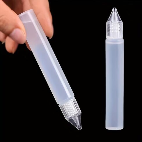 10Pcs/Set 15ml White Plastic Glue Applicator Needle Squeeze Bottles Needle Tip Dropper Bottles Eye Dropper Liquid Sample Bottle Cosmetic Liquid Bottle Oil Drop For Paper Quilling DIY Craft Supplies in Kuwait
