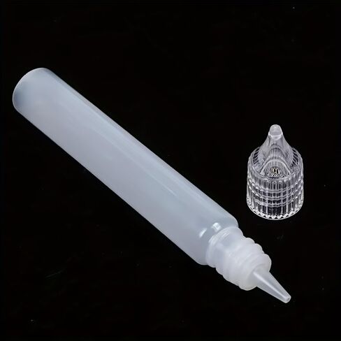 10Pcs/Set 15ml White Plastic Glue Applicator Needle Squeeze Bottles Needle Tip Dropper Bottles Eye Dropper Liquid Sample Bottle Cosmetic Liquid Bottle Oil Drop For Paper Quilling DIY Craft Supplies in Kuwait