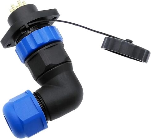 SP20 IP68 waterproof connector flange socket 7/8/9/12/14Pin 90 degree elbow(9 pin) in Saudi Arabia