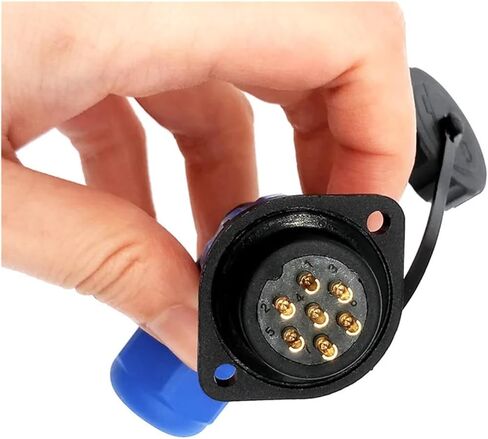 SP20 IP68 waterproof connector flange socket 7/8/9/12/14Pin 90 degree elbow(9 pin) in Saudi Arabia