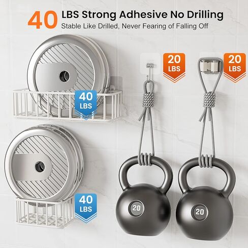 11 Pack Broom Holder Wall Mount Self Adhesive,Broom and Mop Organizer Wall Hanging with Cleaning Supplies Organizer and Utility Hooks Grippers,Broom Hanger Storage Rack for Closet Cabinet Laundry Room in Kuwait
