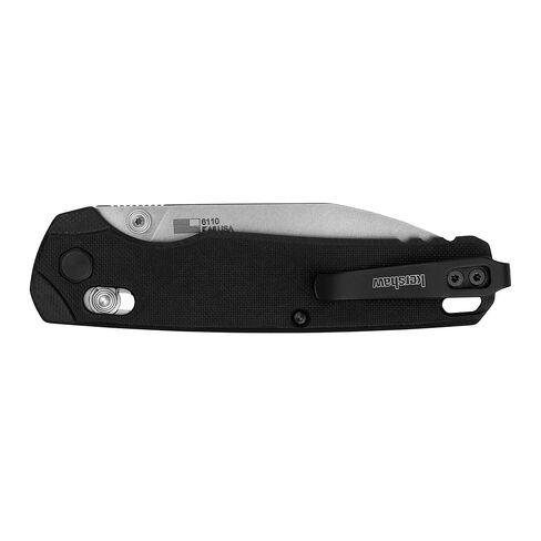 Kershaw Bel Air XL Manual Folding Pocket Knife, 3.4 inch MagnaCut Steel Blade, Black G10 Handle, Pocketclip, Made in the USA in Kuwait