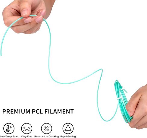 Kretrum 30 لونًا من خيوط القلم ثلاثية الأبعاد 1.75 مم عبوات خيوط PCL لقلم MYNT3D Junior2 ثلاثي الأبعاد لا يناسب قلم بدء 3Doodler لكل لون 10 أقدام إجمالي 300 قدم in Kuwait