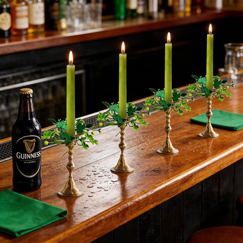 6 Pcs 1.38" Mini Valentines Day Taper Candle Rings Wreaths Artificial Small Floral Table Centerpieces Wreath Romantic Taper Candle Holder for Galentine’s Farmhouse Home Candlesticks Decor in Saudi Arabia