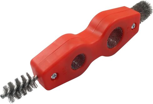 1 PCS 4 in 1, 1/2 in and 3/4 in Copper Tubing Brush, Stainless Steel Coppers Tubing Wire Brush Cleaning Inside and Outside Thread, Anti-Corrosion Battery Terminals (Red) in Saudi Arabia