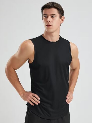 Men's Ice Silk Sleeveless Workout Shirts, Quick Dry Cooling Mesh Muscle Tees, Lightweight Breathable Athletic Tank Tops in Saudi Arabia