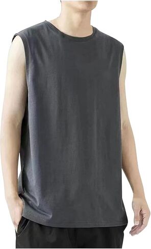 Men's Ice Silk Sleeveless Workout Shirts, Quick Dry Cooling Mesh Muscle Tees, Lightweight Breathable Athletic Tank Tops in Saudi Arabia